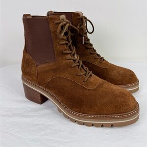 Bernardo Salerno Lace-Up Elastic Lug Sole Boot